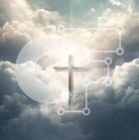 Intra Συλλεκτικό Ξύλινο Παζλ Plywood  4mm - Λαμπερός Σταυρός στον συννεφιασμένο ουρανό Σε Ξύλινο Κουτί - Διαστάσεις Puzzle: 10x10 cm – 25 κομμάτια - Image 1