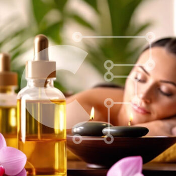 Intra Συλλεκτικό Ξύλινο Παζλ Plywood  4mm - Γυναίκα που απολαμβάνει θεραπεία σπα αρωματοθεραπείας με αιθέρια έλαια και κεριά Σε Ξύλινο Κουτί - Διαστάσεις Puzzle: 10x10 cm – 25 κομμάτια - Image 1