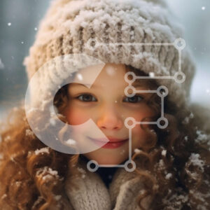 Intra Συλλεκτικό Ξύλινο Παζλ Plywood  4mm - Αξιολάτρευτη εικόνα ενός νεαρού κοριτσιού με χειμωνιάτικα ρούχα Σε Ξύλινο Κουτί - Διαστάσεις Puzzle: 10x10 cm – 25 κομμάτια