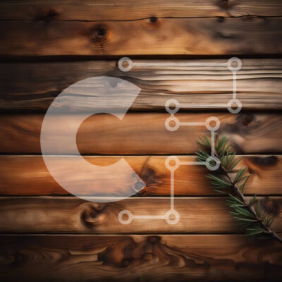 Intra Συλλεκτικό Ξύλινο Παζλ Plywood  4mm - Όμορφη κινηματογράφηση σε πρώτο πλάνο του κλάδου πεύκου σε ξύλινη επιφάνεια Σε Ξύλινο Κουτί - Διαστάσεις: 10x10 cm – 25 κομμάτια - Image 1