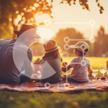 Intra Συλλεκτικό Ξύλινο Παζλ Plywood  4mm - Οικογενειακό πικνίκ στο πάρκο με φρούτα και σνακ Σε Ξύλινο Κουτί - Διαστάσεις Puzzle: 10x10 cm – 25 κομμάτια - Image 1