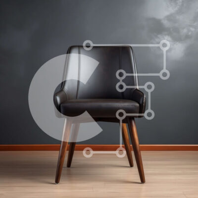 Intra Συλλεκτικό Ξύλινο Παζλ Plywood 4mm - Μαύρη δερμάτινη καρέκλα σε μινιμαλιστικό δωμάτιο Σε Ξύλινο Κουτί - Διαστάσεις Puzzle: 10x10 cm – 25 κομμάτια - Image 1