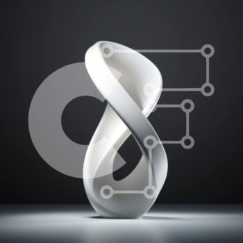 Intra Συλλεκτικό Ξύλινο Παζλ Plywood  4mm - Αφηρημένο γλυπτό με στριμμένο καμπύλο σχήμα Σε Ξύλινο Κουτί - Διαστάσεις Puzzle: 10x10 cm – 25 κομμάτια - Image 1