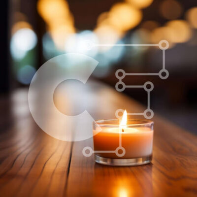 Intra Συλλεκτικό Ξύλινο Παζλ Plywood  4mm - Μονό αναμμένο κερί σε ξύλινο τραπέζι Σε Ξύλινο Κουτί - Διαστάσεις Puzzle: 10x10 cm – 25 κομμάτια - Image 1