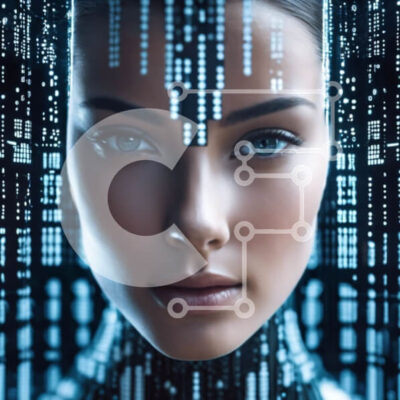 Intra Συλλεκτικό Ξύλινο Παζλ Plywood  4mm - Πρόσωπο Τεχνητής Νοημοσύνης - Μέλλον της Ρομποτικής και της Κυβερνητικής Σε Ξύλινο Κουτί - Διαστάσεις Puzzle: 10x10 cm – 25 κομμάτια - Image 1