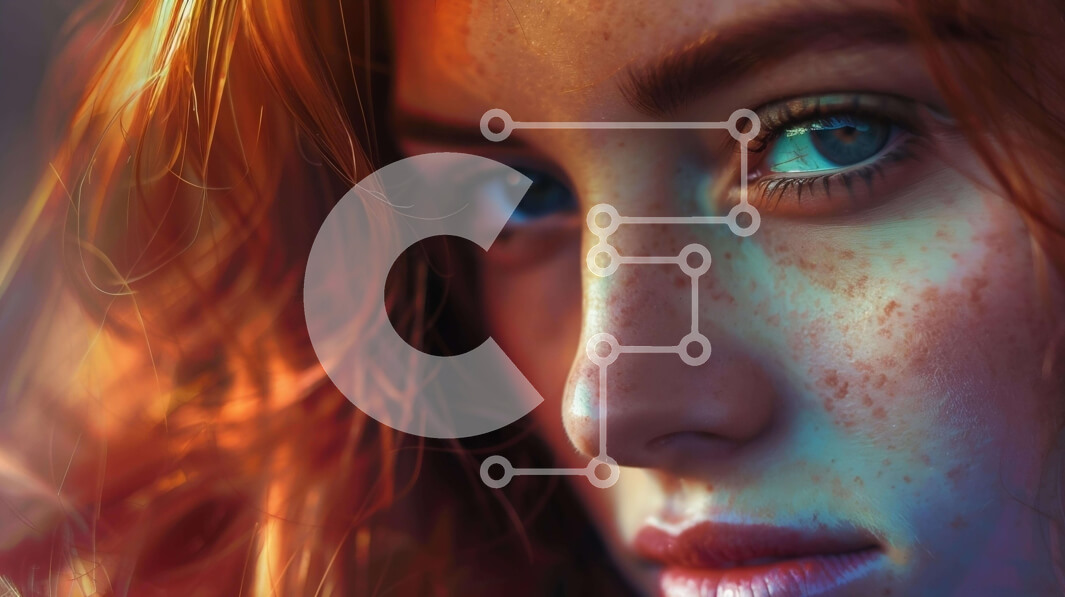 Intra Συλλεκτικό Ξύλινο Παζλ Plywood  4mm - Πορτρέτο γυναίκας με κόκκινα μαλλιά και φακίδες από κοντά Σε Ξύλινο Κουτί - Διαστάσεις Puzzle: 10x10 cm – 25 κομμάτια