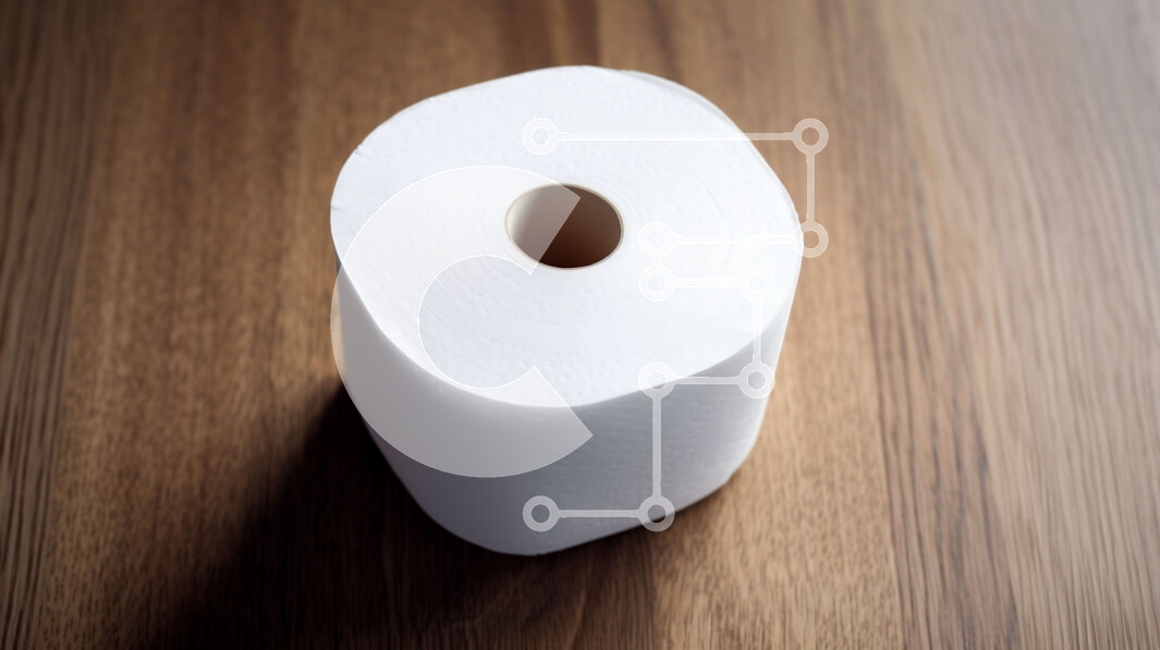 Intra Συλλεκτικό Ξύλινο Παζλ Plywood  4mm - Ρολό χαρτιού υγείας σε ξύλινη επιφάνεια Σε Ξύλινο Κουτί - Διαστάσεις: 10x10 cm – 25 κομμάτια