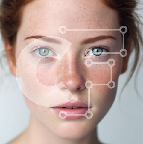 Intra Συλλεκτικό Ξύλινο Παζλ Plywood  4mm - Πορτρέτο μιας νεαρής γυναίκας με φακίδες Σε Ξύλινο Κουτί - Διαστάσεις Puzzle: 10x10 cm – 25 κομμάτια - Image 1