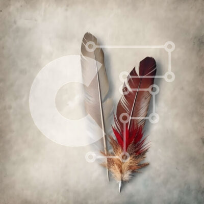 Intra Συλλεκτικό Ξύλινο Παζλ Plywood 4mm - Όμορφη εικόνα δύο φτερών σε μια τραχιά επιφάνεια Σε Ξύλινο Κουτί - Διαστάσεις: 10x10 cm – 25 κομμάτια - Image 1