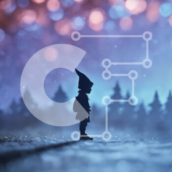 Intra Συλλεκτικό Ξύλινο Παζλ Plywood  4mm - Σιλουέτα του ξωτικού στο χιόνι Σε Ξύλινο Κουτί - Διαστάσεις Puzzle: 10x10 cm – 25 κομμάτια - Image 1