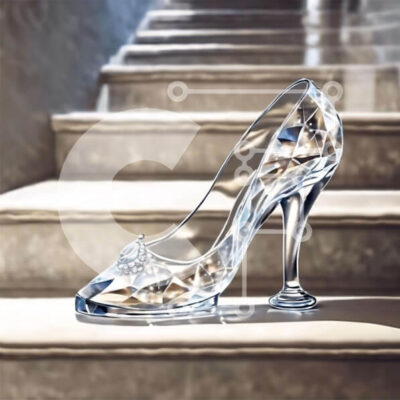 Intra Συλλεκτικό Ξύλινο Παζλ Plywood  4mm - Τοποθέτηση Τέχνης με γυάλινο ψηλοτάκουνο σε σκάλες Σε Ξύλινο Κουτί - Διαστάσεις Puzzle: 10x10 cm – 25 κομμάτια - Image 1