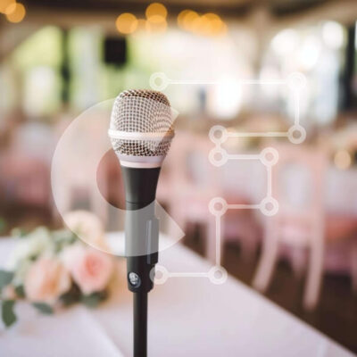 Intra Συλλεκτικό Ξύλινο Παζλ Plywood  4mm - Μικρόφωνο σε διακοσμημένο τραπέζι με καρέκλες και λουλούδια Σε Ξύλινο Κουτί - Διαστάσεις: 10x10 cm – 25 κομμάτια - Image 1