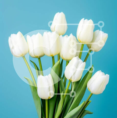 Intra Συλλεκτικό Ξύλινο Παζλ Plywood 4mm - Λευκές τουλίπες σε βάζο Σε Ξύλινο Κουτί - Διαστάσεις: 10x10 cm – 25 κομμάτια - Image 1