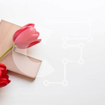 Intra Συλλεκτικό Ξύλινο Παζλ Plywood  4mm - Κόκκινη τουλίπα Πασχαλινός σταυρός σε άσπρο φόντο Σε Ξύλινο Κουτί - Διαστάσεις Puzzle: 10x10 cm – 25 κομμάτια - Image 1