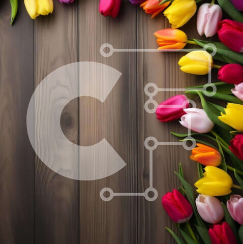 Intra Συλλεκτικό Ξύλινο Παζλ Plywood 4mm - Πολύχρωμες τουλίπες σε ξύλινο φόντο - ανοιξιάτικη διακόσμηση Σε Ξύλινο Κουτί - Διαστάσεις: 10x10 cm – 25 κομμάτια - Image 1