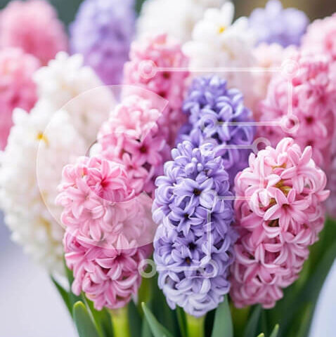 Intra Συλλεκτικό Ξύλινο Παζλ Plywood  4mm - Βάζο με ροζ, μωβ και λευκά άνθη υάκινθου Σε Ξύλινο Κουτί - Διαστάσεις: 10x10 cm – 25 κομμάτια - Image 1