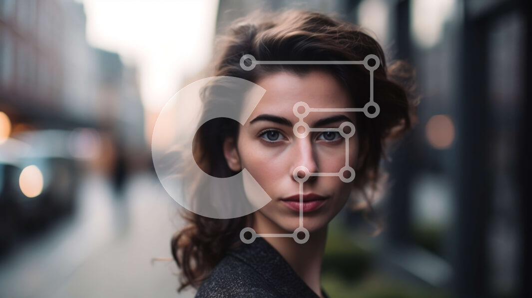 Intra Συλλεκτικό Ξύλινο Παζλ Plywood  4mm - Σοβαρή νεαρή γυναίκα με μαύρο πουκάμισο - Φωτογραφία Αρχείου Σε Ξύλινο Κουτί - Διαστάσεις Puzzle: 10x10 cm – 25 κομμάτια