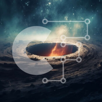 Intra Συλλεκτικό Ξύλινο Παζλ Plywood  4mm - Εντυπωσιακή εικόνα μιας Μαύρης Τρύπας που περιβάλλεται από αστέρια και νεφελώματα Σε Ξύλινο Κουτί - Διαστάσεις Puzzle: 10x10 cm – 25 κομμάτια - Image 1