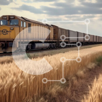 Intra Συλλεκτικό Ξύλινο Παζλ Plywood  4mm - Κίτρινο τρένο σε ένα χωράφι με χρυσό σιτάρι Σε Ξύλινο Κουτί - Διαστάσεις Puzzle: 10x10 cm – 25 κομμάτια - Image 1