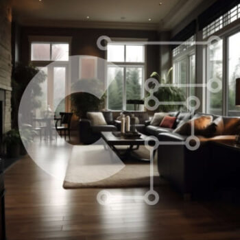 Intra Συλλεκτικό Ξύλινο Παζλ Plywood  4mm - Κομψό σαλόνι με φυσικό φως και μαύρα δερμάτινα έπιπλα Σε Ξύλινο Κουτί - Διαστάσεις Puzzle: 10x10 cm – 25 κομμάτια - Image 1