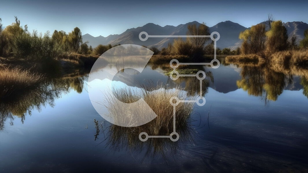 Intra Συλλεκτικό Ξύλινο Παζλ Plywood  4mm - Ήρεμο ορεινό τοπίο με ήρεμα νερά Σε Ξύλινο Κουτί - Διαστάσεις: 10x10 cm – 25 κομμάτια