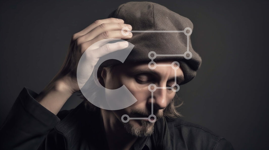 Intra Συλλεκτικό Ξύλινο Παζλ Plywood  4mm - Πορτρέτο ενός σοβαρού άνδρα με μαύρο σακάκι και γκρι μπουφάν Σε Ξύλινο Κουτί - Διαστάσεις Puzzle: 10x10 cm – 25 κομμάτια