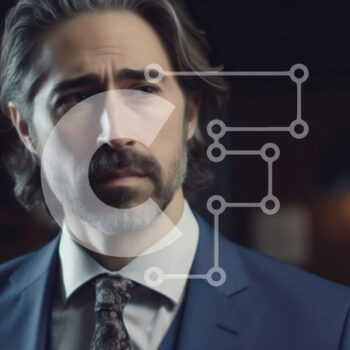 Intra Συλλεκτικό Ξύλινο Παζλ Plywood  4mm - Σοβαρός επιχειρηματίας που στέκεται μπροστά από ένα ράφι Σε Ξύλινο Κουτί - Διαστάσεις Puzzle: 10x10 cm – 25 κομμάτια - Image 1