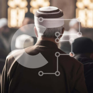 Intra Συλλεκτικό Ξύλινο Παζλ Plywood  4mm - Ομάδα ανδρών με καφέ ρόμπες και λευκά καπέλα Σε Ξύλινο Κουτί - Διαστάσεις Puzzle: 10x10 cm – 25 κομμάτια