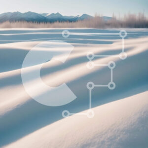 Intra Συλλεκτικό Ξύλινο Παζλ Plywood  4mm - Χιονισμένο τοπίο με δέντρα και βουνά Σε Ξύλινο Κουτί - Διαστάσεις: 10x10 cm – 25 κομμάτια