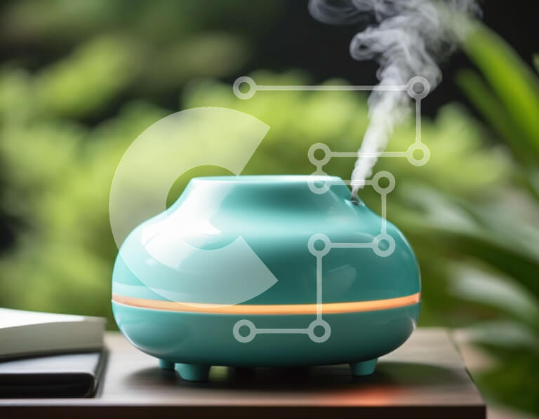 Intra Συλλεκτικό Ξύλινο Παζλ Plywood  4mm - Υγραντήρας γαλαζοπράσινου με Steam και Book Σε Ξύλινο Κουτί - Διαστάσεις Puzzle: 10x10 cm – 25 κομμάτια