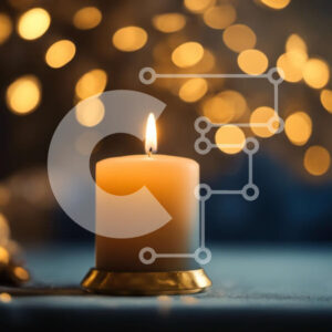 Intra Συλλεκτικό Ξύλινο Παζλ Plywood  4mm - Μονό Αναμμένο Κερί για Ζεστή και Ζεστή Ατμόσφαιρα Σε Ξύλινο Κουτί - Διαστάσεις Puzzle: 10x10 cm – 25 κομμάτια