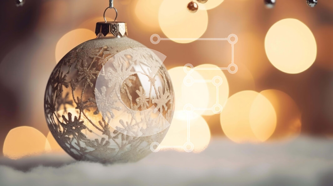 Intra Συλλεκτικό Ξύλινο Παζλ Plywood  4mm - Εορταστικό στολίδι που κρέμεται σε χιονισμένο φόντο Σε Ξύλινο Κουτί - Διαστάσεις: 10x10 cm – 25 κομμάτια