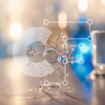 Intra Συλλεκτικό Ξύλινο Παζλ Plywood  4mm - Γυάλινο ειδώλιο σε σχήμα χιονονιφάδας σε ποτήρια Σε Ξύλινο Κουτί - Διαστάσεις Puzzle: 10x10 cm – 25 κομμάτια - Image 1