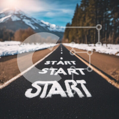 Intra Συλλεκτικό Ξύλινο Παζλ Plywood  4mm - Δρόμος με σήμανση «START» που οδηγεί στη φύση Σε Ξύλινο Κουτί - Διαστάσεις Puzzle: 10x10 cm – 25 κομμάτια - Image 1