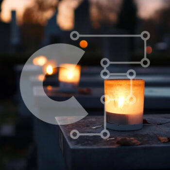 Intra Συλλεκτικό Ξύλινο Παζλ Plywood  4mm - Κεριά στο Νεκροταφείο Σε Ξύλινο Κουτί - Διαστάσεις Puzzle: 10x10 cm – 25 κομμάτια - Image 1