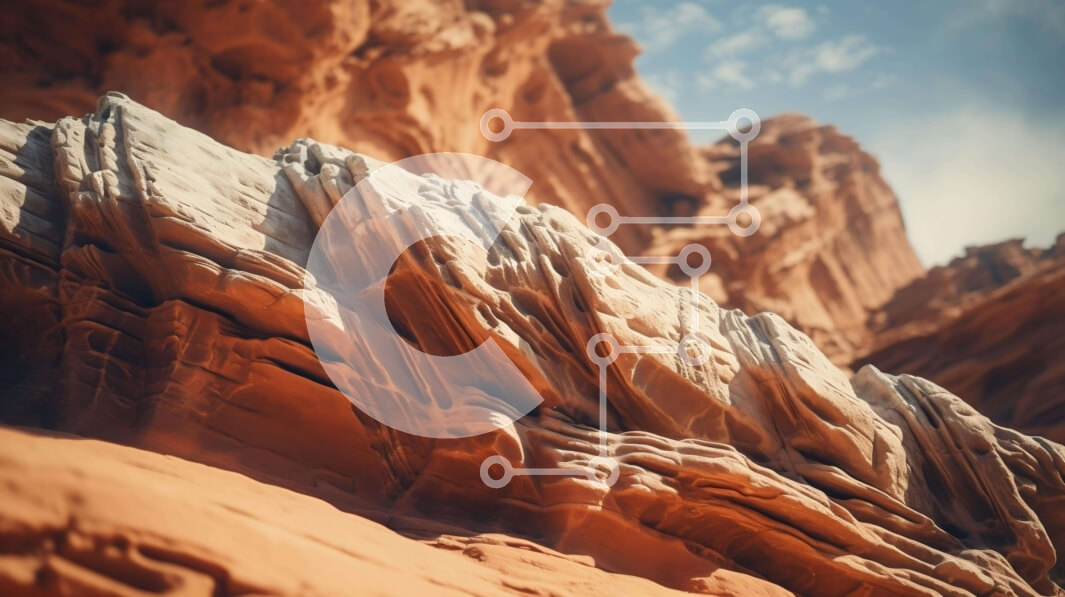 Intra Συλλεκτικό Ξύλινο Παζλ Plywood  4mm - Κοντινή όψη των σχηματισμών βράχου της ερήμου Σε Ξύλινο Κουτί - Διαστάσεις: 10x10 cm – 25 κομμάτια