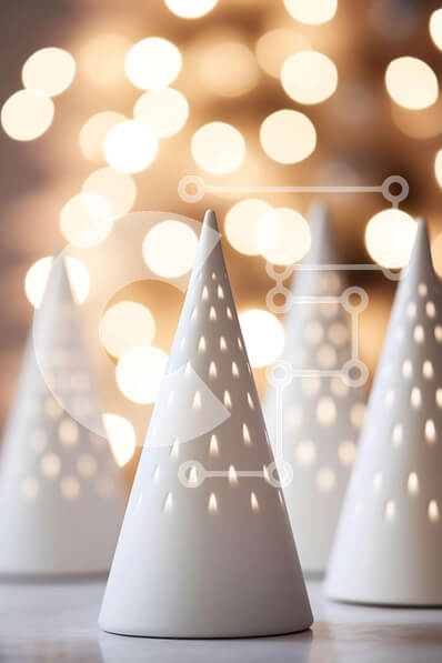 Intra Συλλεκτικό Ξύλινο Παζλ Plywood  4mm - Κηροπήγια Χριστουγεννιάτικου Δέντρου με Φωτιζόμενο Φόντο Σε Ξύλινο Κουτί - Διαστάσεις: 10x10 cm – 25 κομμάτια