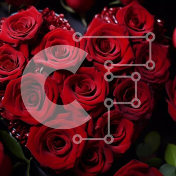 Intra Συλλεκτικό Ξύλινο Παζλ Plywood  4mm - Σύνθεση σε σχήμα καρδιάς από κόκκινα τριαντάφυλλα για την ημέρα του Αγίου Βαλεντίνου Σε Ξύλινο Κουτί - Διαστάσεις Puzzle: 10x10 cm – 25 κομμάτια - Image 1