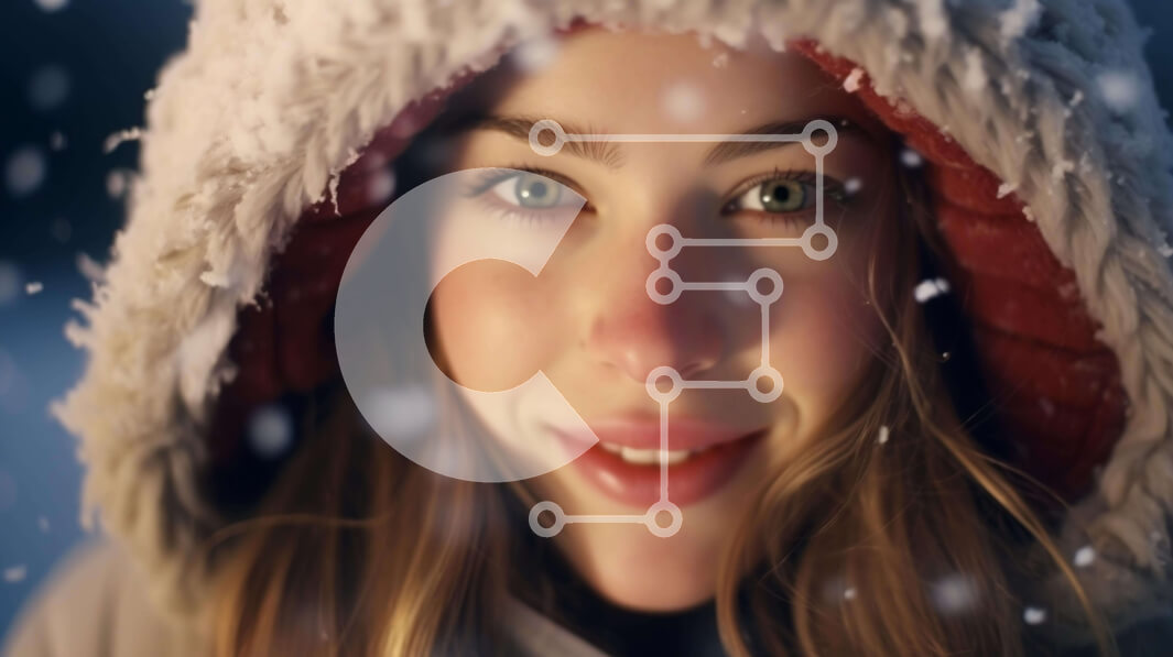 Intra Συλλεκτικό Ξύλινο Παζλ Plywood  4mm - Ευτυχισμένη γυναίκα στη χώρα των θαυμάτων του χειμώνα Σε Ξύλινο Κουτί - Διαστάσεις Puzzle: 10x10 cm – 25 κομμάτια