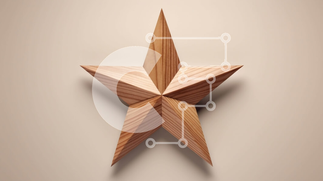 Intra Συλλεκτικό Ξύλινο Παζλ Plywood  4mm - Ξύλινο αντικείμενο σε σχήμα αστεριού - Χειροποίητη διακόσμηση Σε Ξύλινο Κουτί - Διαστάσεις: 10x10 cm – 25 κομμάτια