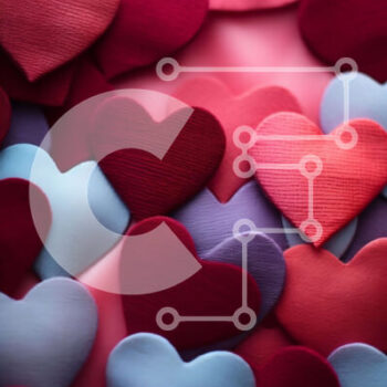 Intra Συλλεκτικό Ξύλινο Παζλ Plywood  4mm - Χαρτί κοψίματα σε σχήμα καρδιάς σε κόκκινο, ροζ και μπλε χρώμα Σε Ξύλινο Κουτί - Διαστάσεις Puzzle: 10x10 cm – 25 κομμάτια - Image 1