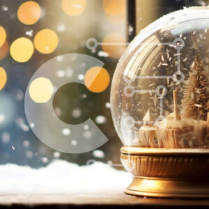 Intra Συλλεκτικό Ξύλινο Παζλ Plywood  4mm - Snow Globe με διακοσμητικό δέντρο για την περίοδο των διακοπών Σε Ξύλινο Κουτί - Διαστάσεις: 10x10 cm – 25 κομμάτια