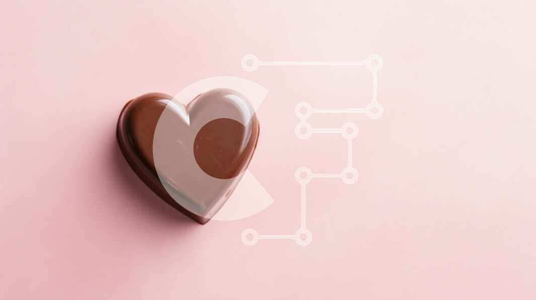 Intra Συλλεκτικό Ξύλινο Παζλ Plywood  4mm - Μπάρα σοκολάτας σε σχήμα καρδιάς σε ροζ φόντο Σε Ξύλινο Κουτί - Διαστάσεις Puzzle: 10x10 cm – 25 κομμάτια