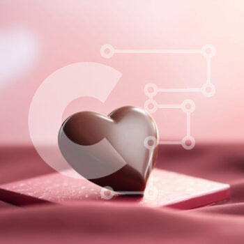 Intra Συλλεκτικό Ξύλινο Παζλ Plywood  4mm - Μπάρα σοκολάτας σε σχήμα καρδιάς σε κόκκινο φόντο Σε Ξύλινο Κουτί - Διαστάσεις Puzzle: 10x10 cm – 25 κομμάτια - Image 1