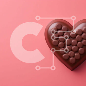 Intra Συλλεκτικό Ξύλινο Παζλ Plywood  4mm - Μπάρα σοκολάτας σε σχήμα καρδιάς σε ροζ φόντο Σε Ξύλινο Κουτί - Διαστάσεις Puzzle: 10x10 cm – 25 κομμάτια - Image 1