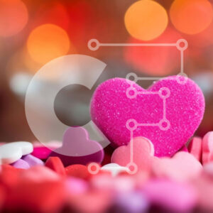 Intra Συλλεκτικό Ξύλινο Παζλ Plywood  4mm - Πολύχρωμες καρδιές φόντο για την ημέρα του Αγίου Βαλεντίνου Σε Ξύλινο Κουτί - Διαστάσεις Puzzle: 10x10 cm – 25 κομμάτια