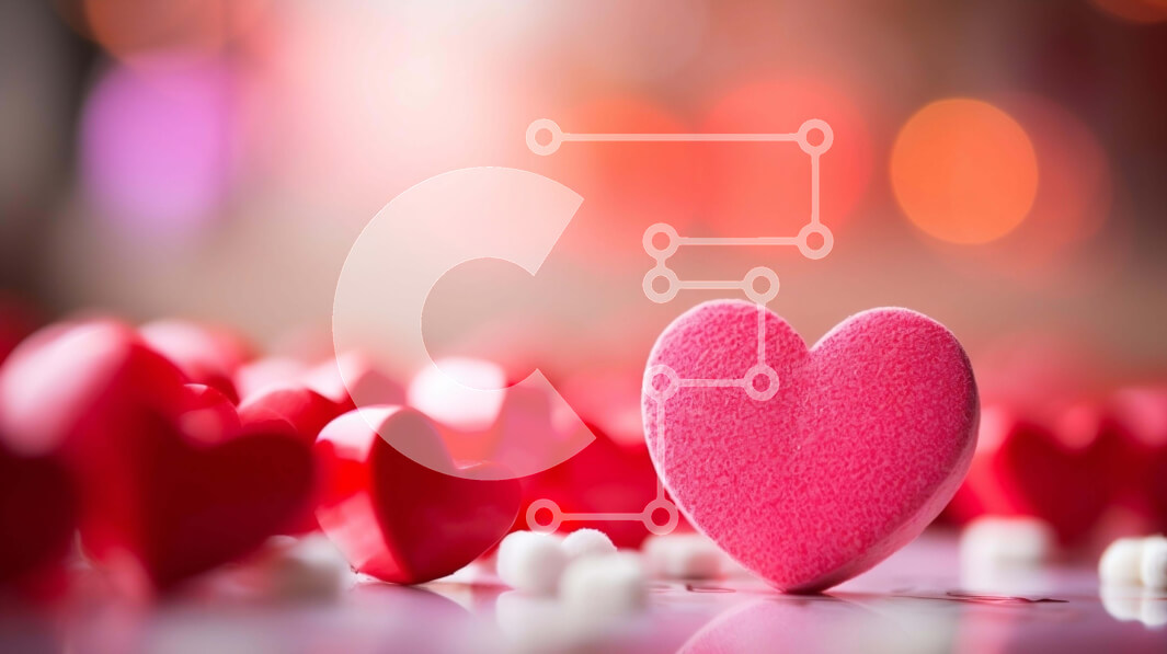 Intra Συλλεκτικό Ξύλινο Παζλ Plywood  4mm - Κόκκινα και λευκά παιχνίδια σε σχήμα καρδιάς για την ημέρα του Αγίου Βαλεντίνου Σε Ξύλινο Κουτί - Διαστάσεις Puzzle: 10x10 cm – 25 κομμάτια