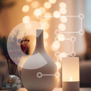 Intra Συλλεκτικό Ξύλινο Παζλ Plywood  4mm - Λευκό βάζο, κερί και τραπεζάκι σαλονιού στο σαλόνι Σε Ξύλινο Κουτί - Διαστάσεις Puzzle: 10x10 cm – 25 κομμάτια