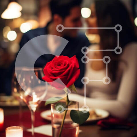 Intra Συλλεκτικό Ξύλινο Παζλ Plywood  4mm - Ρομαντικό δείπνο για δύο Σε Ξύλινο Κουτί - Διαστάσεις Puzzle: 10x10 cm – 25 κομμάτια - Image 1