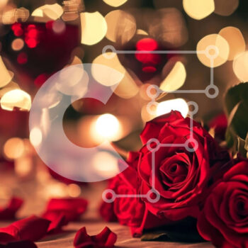 Intra Συλλεκτικό Ξύλινο Παζλ Plywood  4mm - Ρομαντικό τραπέζι με κόκκινα τριαντάφυλλα και κεριά Σε Ξύλινο Κουτί - Διαστάσεις Puzzle: 10x10 cm – 25 κομμάτια - Image 1